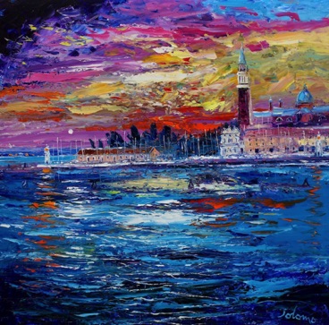 Sunset on the Lagoon Venice 36x36 Sunset on the Lagoon Venice 36x36